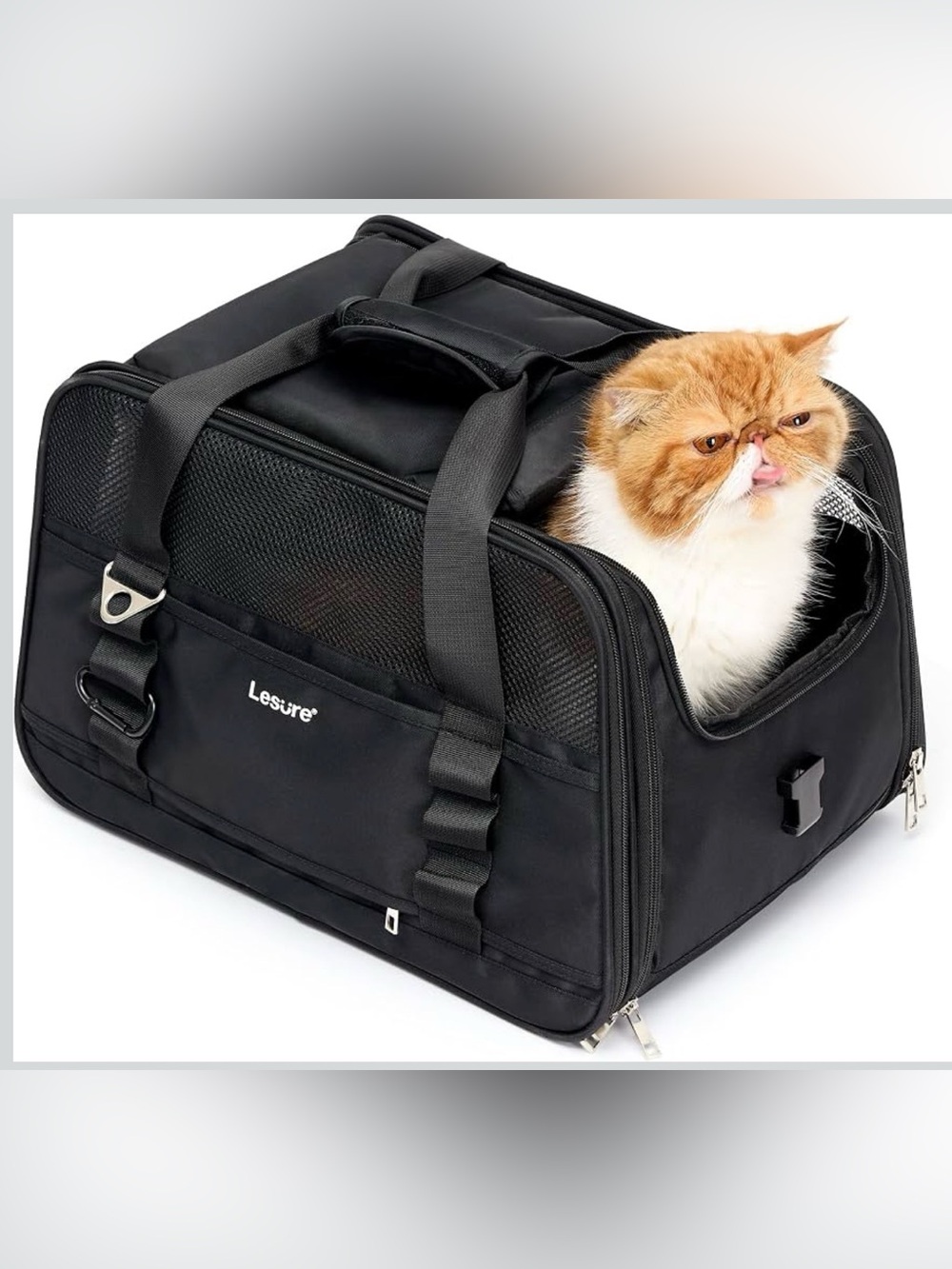 Lesure TSA Airline Approved Cat Carrier-2 in 1 Soft-Sided Pet Carrier Backpack. - Picture 9 of 11